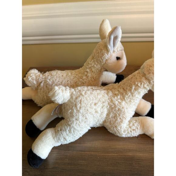 Set of 2 Aurora Lamb Plush Stuffed Animal Sheep Pair Cream White Soft Toy Kids - Picture 7 of 13